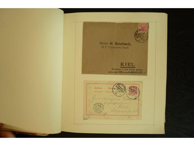 1896/1918, umfangreiche Sammlung mit über 670 Briefen, Karten und Ganzsachen, dabei viel frühe Post inkl. Post aus den Koloni