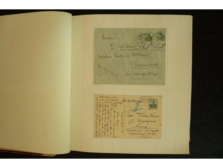 1896/1918, umfangreiche Sammlung mit über 670 Briefen, Karten und Ganzsachen, dabei viel frühe Post inkl. Post aus den Koloni