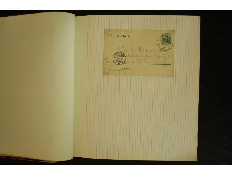 1896/1918, umfangreiche Sammlung mit über 670 Briefen, Karten und Ganzsachen, dabei viel frühe Post inkl. Post aus den Koloni