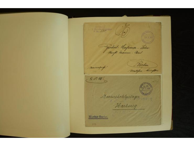 1896/1918, umfangreiche Sammlung mit über 670 Briefen, Karten und Ganzsachen, dabei viel frühe Post inkl. Post aus den Koloni