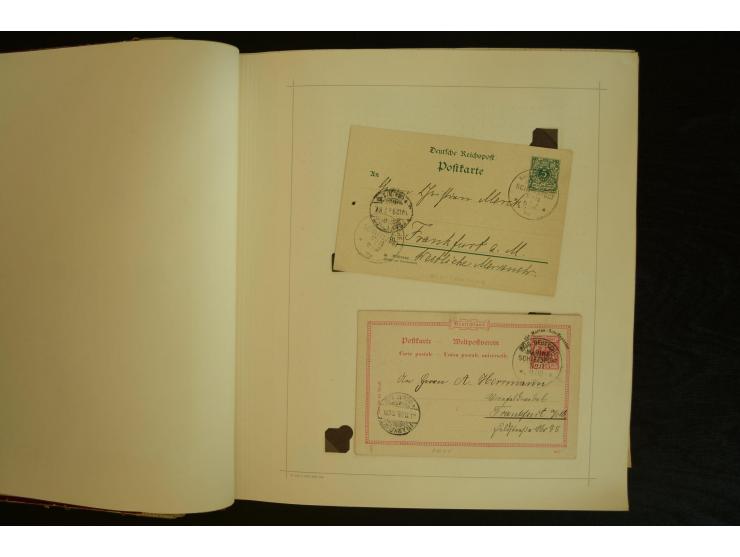 1896/1918, umfangreiche Sammlung mit über 670 Briefen, Karten und Ganzsachen, dabei viel frühe Post inkl. Post aus den Koloni