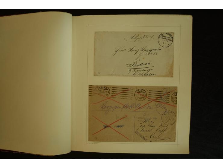 1896/1918, umfangreiche Sammlung mit über 670 Briefen, Karten und Ganzsachen, dabei viel frühe Post inkl. Post aus den Koloni