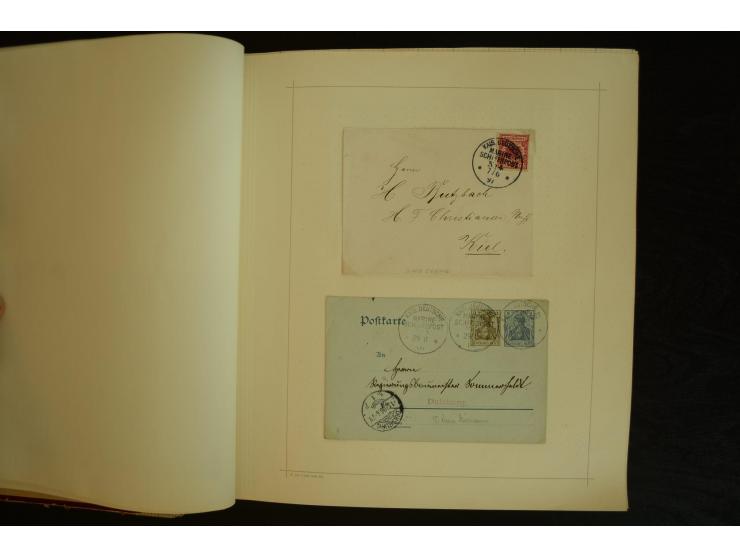 1896/1918, umfangreiche Sammlung mit über 670 Briefen, Karten und Ganzsachen, dabei viel frühe Post inkl. Post aus den Koloni