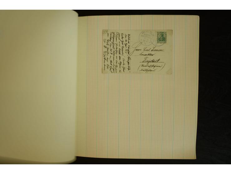 1896/1918, umfangreiche Sammlung mit über 670 Briefen, Karten und Ganzsachen, dabei viel frühe Post inkl. Post aus den Koloni
