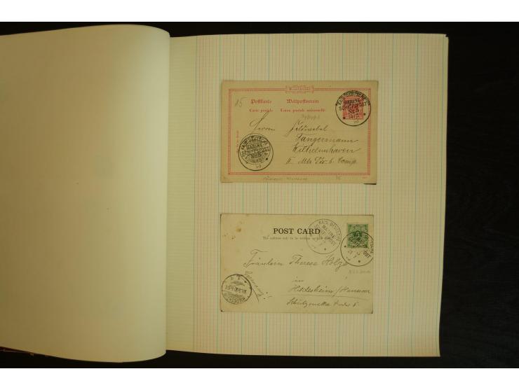 1896/1918, umfangreiche Sammlung mit über 670 Briefen, Karten und Ganzsachen, dabei viel frühe Post inkl. Post aus den Koloni