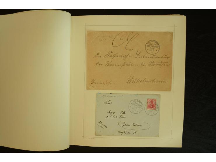 1896/1918, umfangreiche Sammlung mit über 670 Briefen, Karten und Ganzsachen, dabei viel frühe Post inkl. Post aus den Koloni