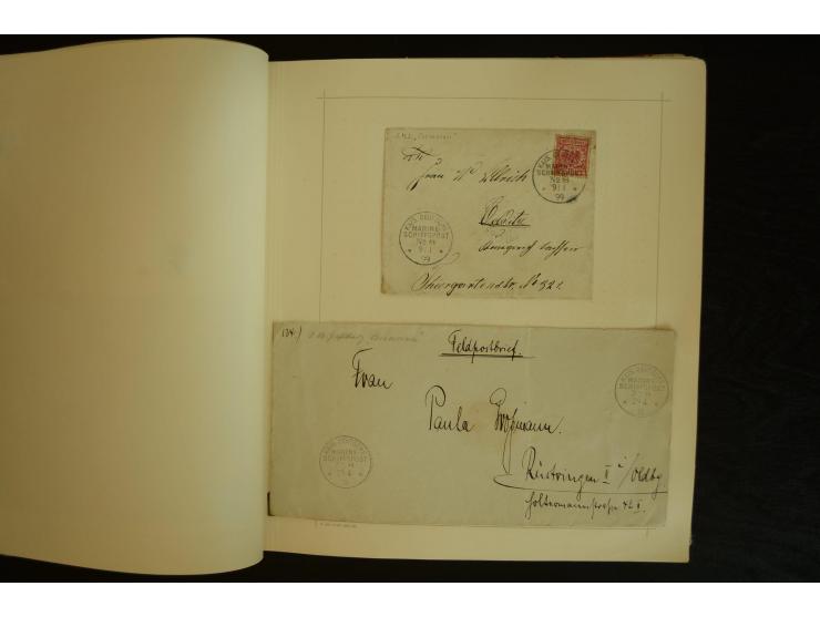 1896/1918, umfangreiche Sammlung mit über 670 Briefen, Karten und Ganzsachen, dabei viel frühe Post inkl. Post aus den Koloni