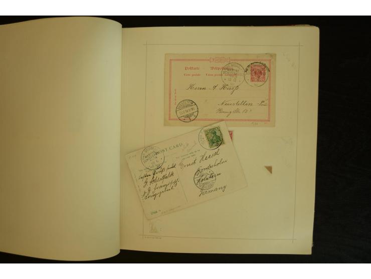 1896/1918, umfangreiche Sammlung mit über 670 Briefen, Karten und Ganzsachen, dabei viel frühe Post inkl. Post aus den Koloni
