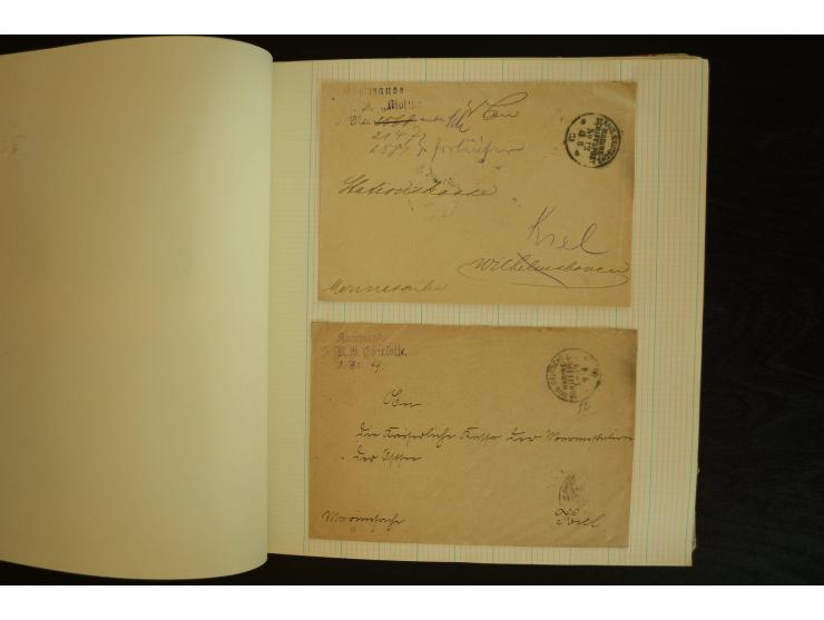 1896/1918, umfangreiche Sammlung mit über 670 Briefen, Karten und Ganzsachen, dabei viel frühe Post inkl. Post aus den Koloni
