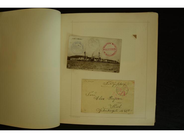 1896/1918, umfangreiche Sammlung mit über 670 Briefen, Karten und Ganzsachen, dabei viel frühe Post inkl. Post aus den Koloni