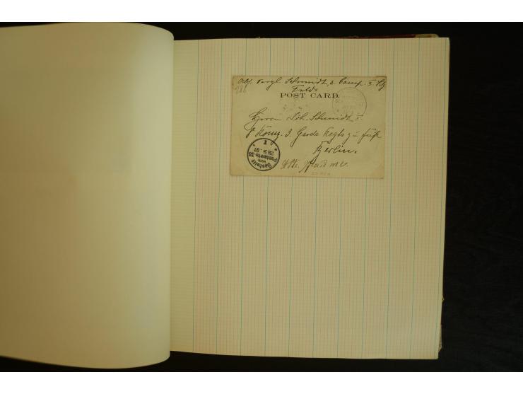 1896/1918, umfangreiche Sammlung mit über 670 Briefen, Karten und Ganzsachen, dabei viel frühe Post inkl. Post aus den Koloni