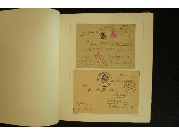1896/1918, umfangreiche Sammlung mit über 670 Briefen, Karten und Ganzsachen, dabei viel frühe Post inkl. Post aus den Koloni