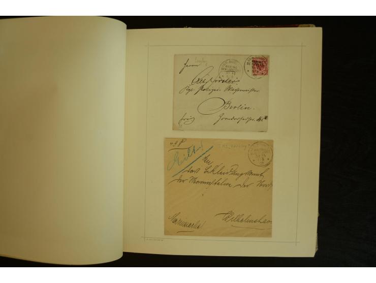 1896/1918, umfangreiche Sammlung mit über 670 Briefen, Karten und Ganzsachen, dabei viel frühe Post inkl. Post aus den Koloni