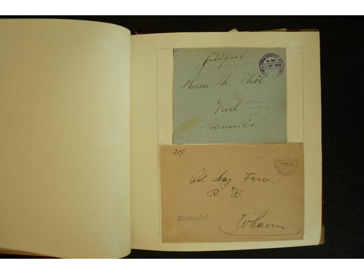 1896/1918, umfangreiche Sammlung mit über 670 Briefen, Karten und Ganzsachen, dabei viel frühe Post inkl. Post aus den Koloni