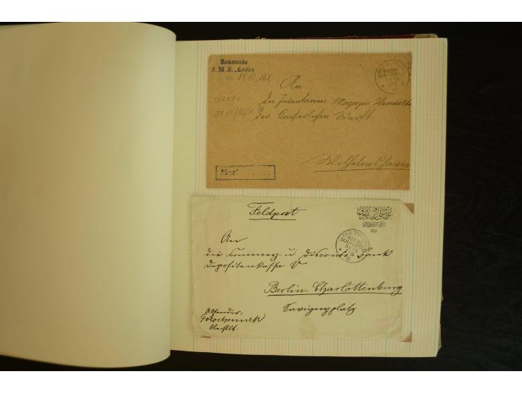 1896/1918, umfangreiche Sammlung mit über 670 Briefen, Karten und Ganzsachen, dabei viel frühe Post inkl. Post aus den Koloni