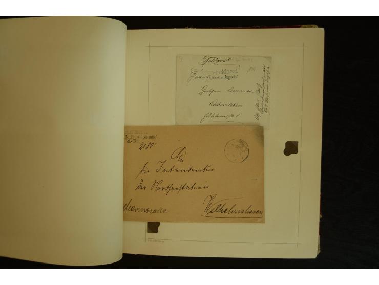 1896/1918, umfangreiche Sammlung mit über 670 Briefen, Karten und Ganzsachen, dabei viel frühe Post inkl. Post aus den Koloni
