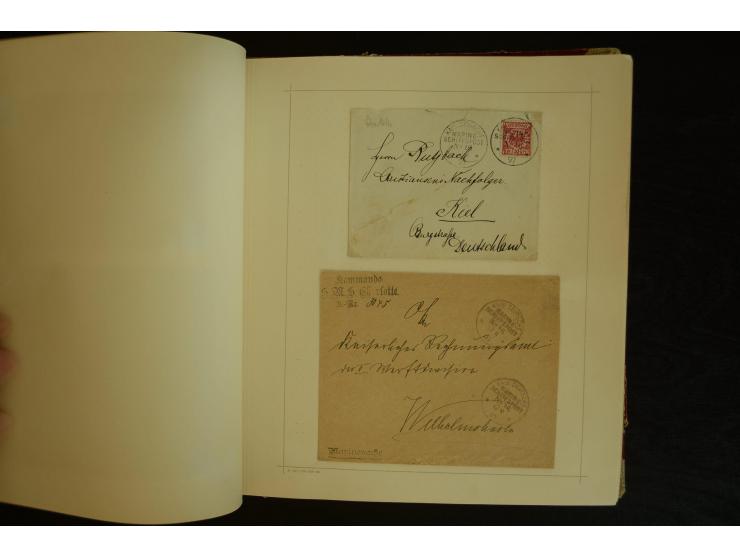 1896/1918, umfangreiche Sammlung mit über 670 Briefen, Karten und Ganzsachen, dabei viel frühe Post inkl. Post aus den Koloni
