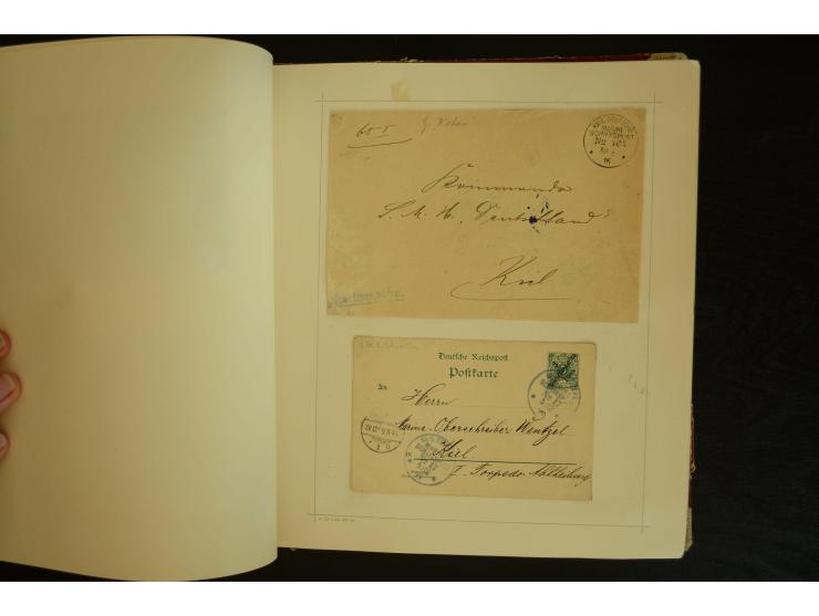 1896/1918, umfangreiche Sammlung mit über 670 Briefen, Karten und Ganzsachen, dabei viel frühe Post inkl. Post aus den Koloni