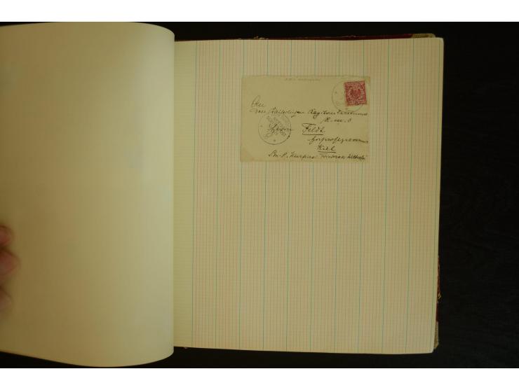 1896/1918, umfangreiche Sammlung mit über 670 Briefen, Karten und Ganzsachen, dabei viel frühe Post inkl. Post aus den Koloni