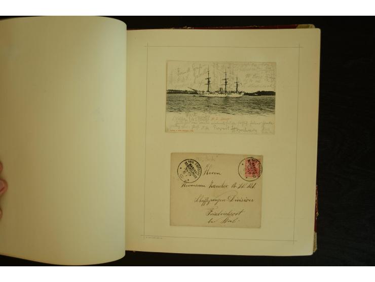 1896/1918, umfangreiche Sammlung mit über 670 Briefen, Karten und Ganzsachen, dabei viel frühe Post inkl. Post aus den Koloni