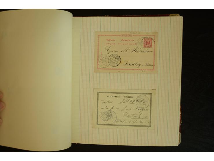1896/1918, umfangreiche Sammlung mit über 670 Briefen, Karten und Ganzsachen, dabei viel frühe Post inkl. Post aus den Koloni