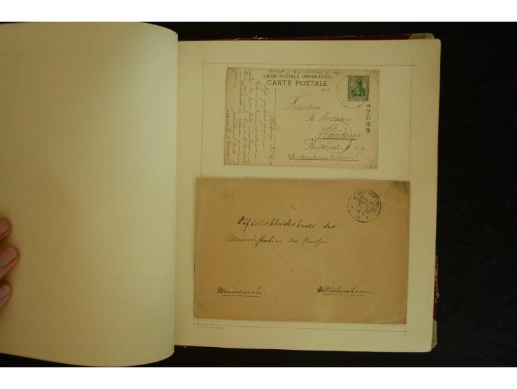 1896/1918, umfangreiche Sammlung mit über 670 Briefen, Karten und Ganzsachen, dabei viel frühe Post inkl. Post aus den Koloni