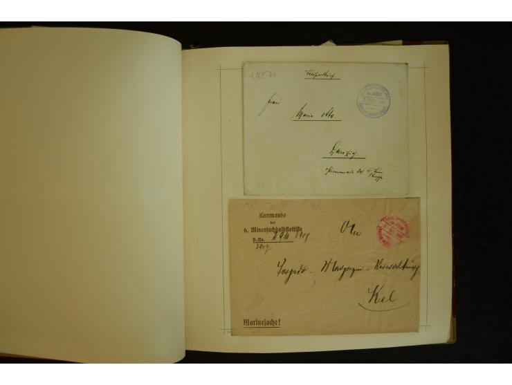 1896/1918, umfangreiche Sammlung mit über 670 Briefen, Karten und Ganzsachen, dabei viel frühe Post inkl. Post aus den Koloni