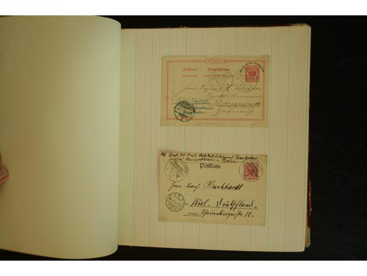 1896/1918, umfangreiche Sammlung mit über 670 Briefen, Karten und Ganzsachen, dabei viel frühe Post inkl. Post aus den Koloni