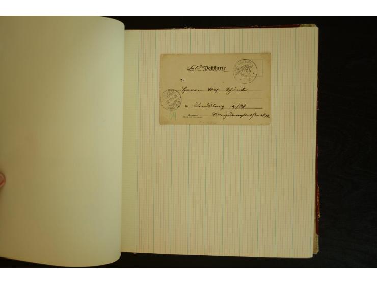 1896/1918, umfangreiche Sammlung mit über 670 Briefen, Karten und Ganzsachen, dabei viel frühe Post inkl. Post aus den Koloni