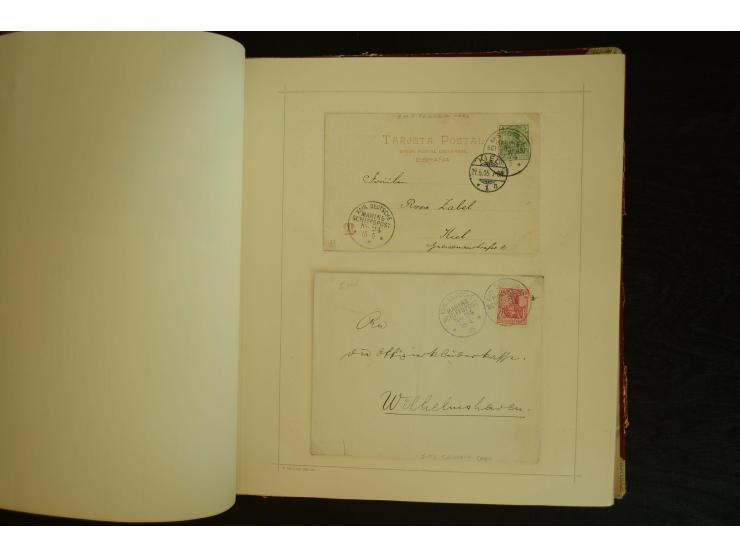 1896/1918, umfangreiche Sammlung mit über 670 Briefen, Karten und Ganzsachen, dabei viel frühe Post inkl. Post aus den Koloni