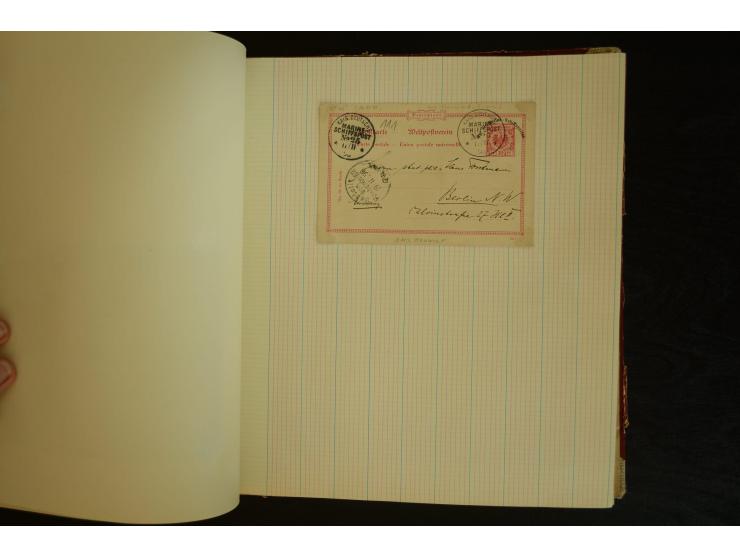 1896/1918, umfangreiche Sammlung mit über 670 Briefen, Karten und Ganzsachen, dabei viel frühe Post inkl. Post aus den Koloni
