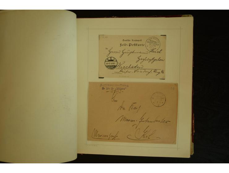 1896/1918, umfangreiche Sammlung mit über 670 Briefen, Karten und Ganzsachen, dabei viel frühe Post inkl. Post aus den Koloni
