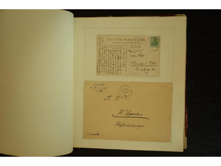 1896/1918, umfangreiche Sammlung mit über 670 Briefen, Karten und Ganzsachen, dabei viel frühe Post inkl. Post aus den Koloni