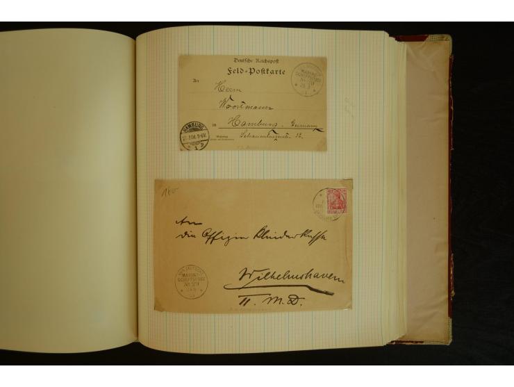 1896/1918, umfangreiche Sammlung mit über 670 Briefen, Karten und Ganzsachen, dabei viel frühe Post inkl. Post aus den Koloni