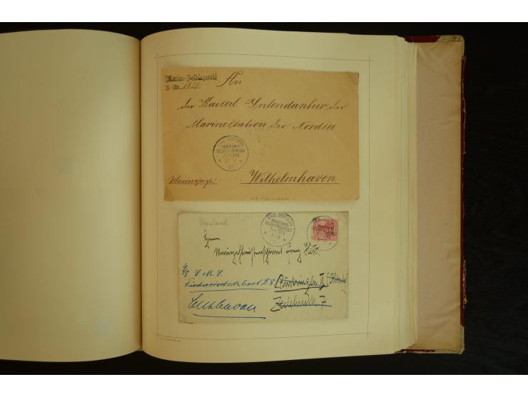 1896/1918, umfangreiche Sammlung mit über 670 Briefen, Karten und Ganzsachen, dabei viel frühe Post inkl. Post aus den Koloni
