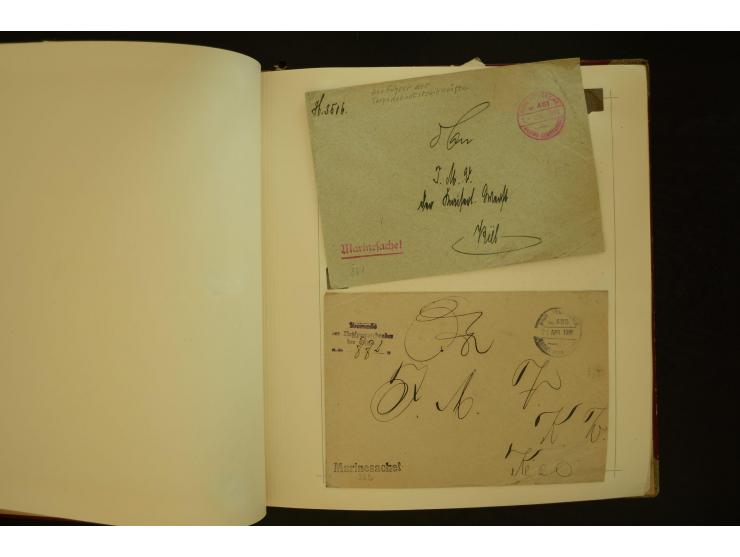 1896/1918, umfangreiche Sammlung mit über 670 Briefen, Karten und Ganzsachen, dabei viel frühe Post inkl. Post aus den Koloni
