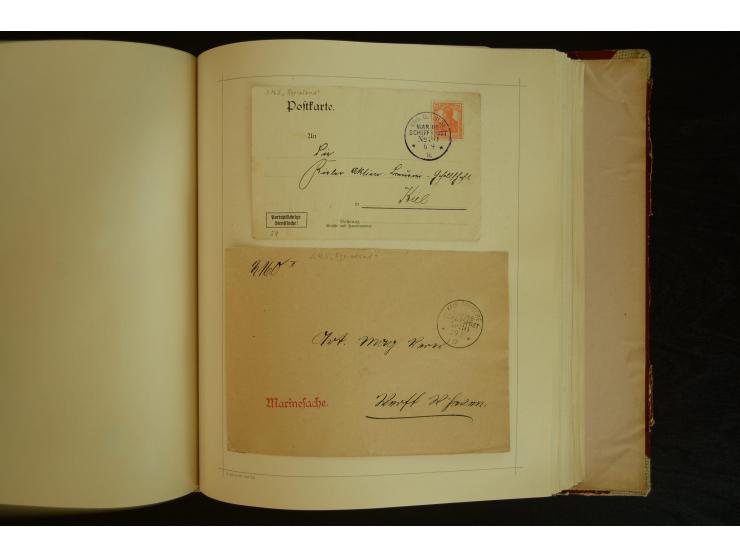 1896/1918, umfangreiche Sammlung mit über 670 Briefen, Karten und Ganzsachen, dabei viel frühe Post inkl. Post aus den Koloni