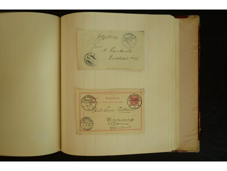1896/1918, umfangreiche Sammlung mit über 670 Briefen, Karten und Ganzsachen, dabei viel frühe Post inkl. Post aus den Koloni