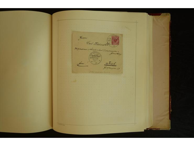 1896/1918, umfangreiche Sammlung mit über 670 Briefen, Karten und Ganzsachen, dabei viel frühe Post inkl. Post aus den Koloni