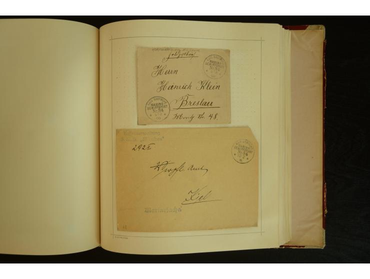 1896/1918, umfangreiche Sammlung mit über 670 Briefen, Karten und Ganzsachen, dabei viel frühe Post inkl. Post aus den Koloni