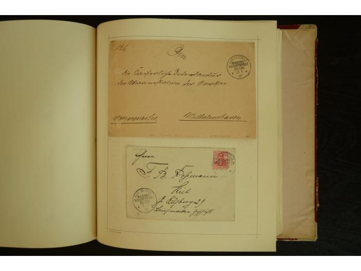 1896/1918, umfangreiche Sammlung mit über 670 Briefen, Karten und Ganzsachen, dabei viel frühe Post inkl. Post aus den Koloni