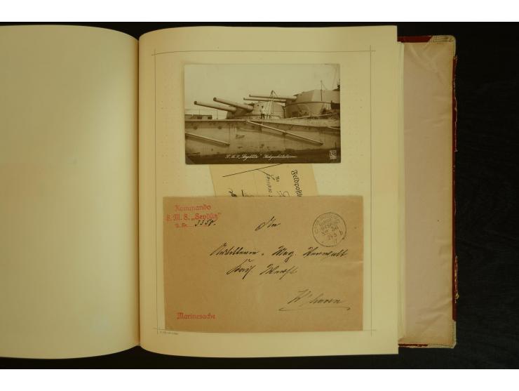 1896/1918, umfangreiche Sammlung mit über 670 Briefen, Karten und Ganzsachen, dabei viel frühe Post inkl. Post aus den Koloni