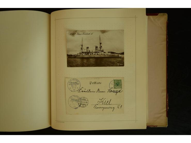 1896/1918, umfangreiche Sammlung mit über 670 Briefen, Karten und Ganzsachen, dabei viel frühe Post inkl. Post aus den Koloni