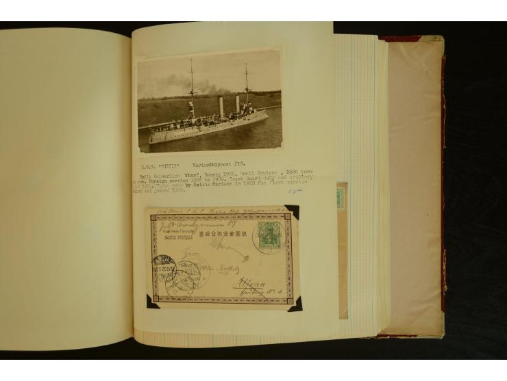 1896/1918, umfangreiche Sammlung mit über 670 Briefen, Karten und Ganzsachen, dabei viel frühe Post inkl. Post aus den Koloni