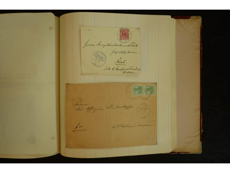 1896/1918, umfangreiche Sammlung mit über 670 Briefen, Karten und Ganzsachen, dabei viel frühe Post inkl. Post aus den Koloni