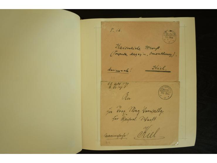 1896/1918, umfangreiche Sammlung mit über 670 Briefen, Karten und Ganzsachen, dabei viel frühe Post inkl. Post aus den Koloni