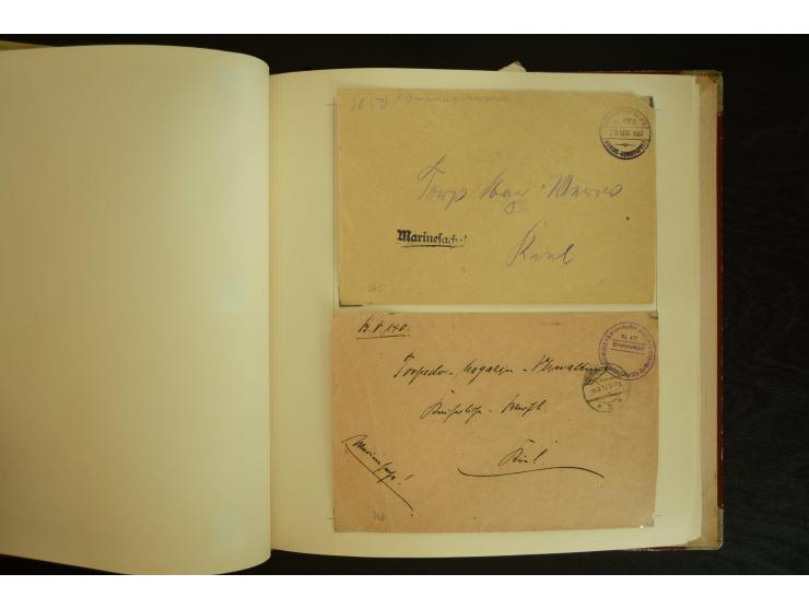 1896/1918, umfangreiche Sammlung mit über 670 Briefen, Karten und Ganzsachen, dabei viel frühe Post inkl. Post aus den Koloni