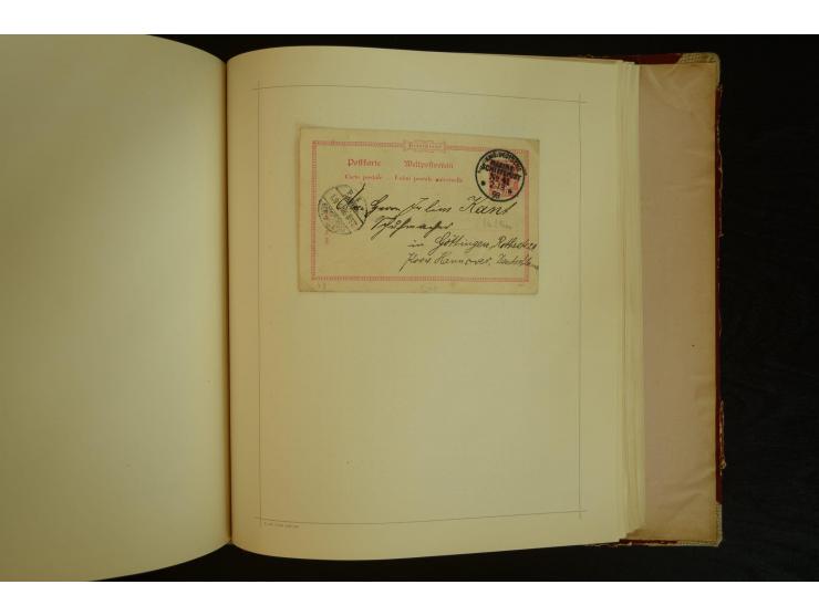 1896/1918, umfangreiche Sammlung mit über 670 Briefen, Karten und Ganzsachen, dabei viel frühe Post inkl. Post aus den Koloni