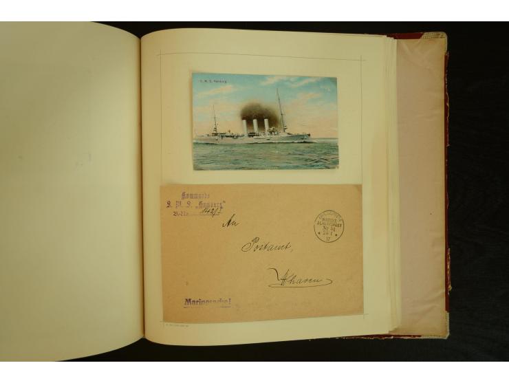 1896/1918, umfangreiche Sammlung mit über 670 Briefen, Karten und Ganzsachen, dabei viel frühe Post inkl. Post aus den Koloni