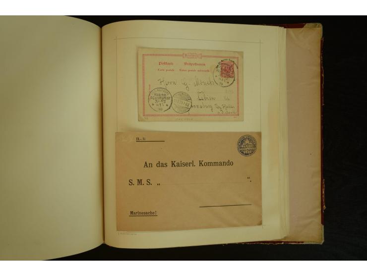 1896/1918, umfangreiche Sammlung mit über 670 Briefen, Karten und Ganzsachen, dabei viel frühe Post inkl. Post aus den Koloni